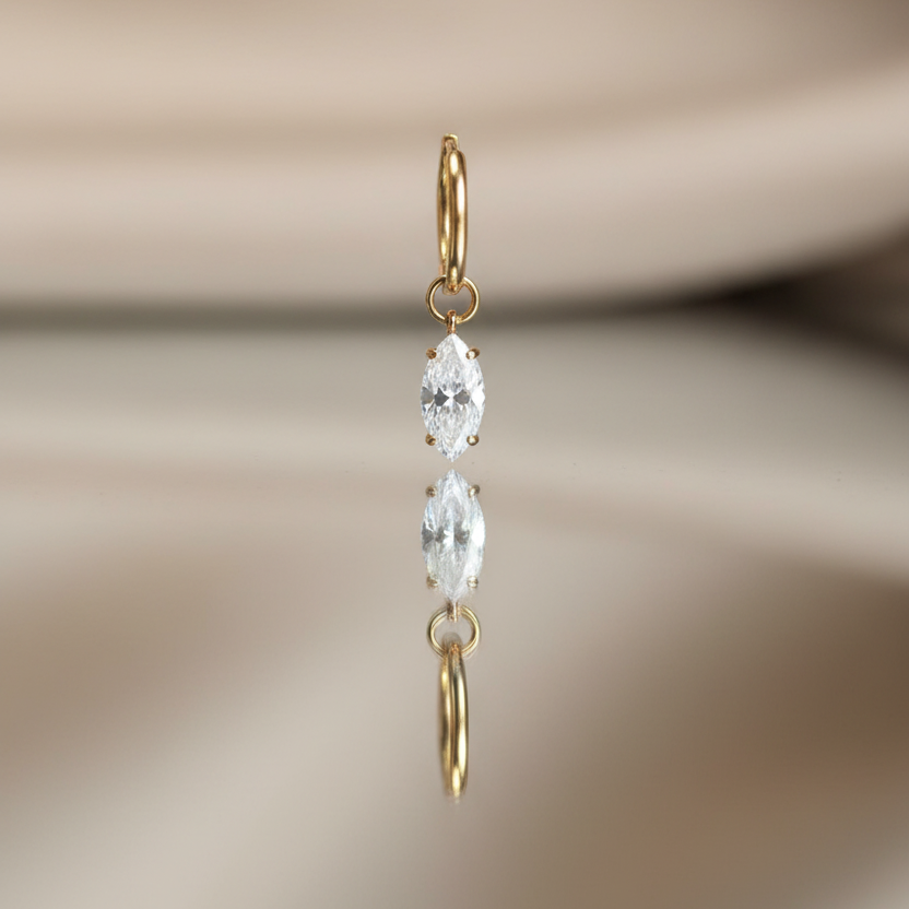Gold Crystal Drop Earrings