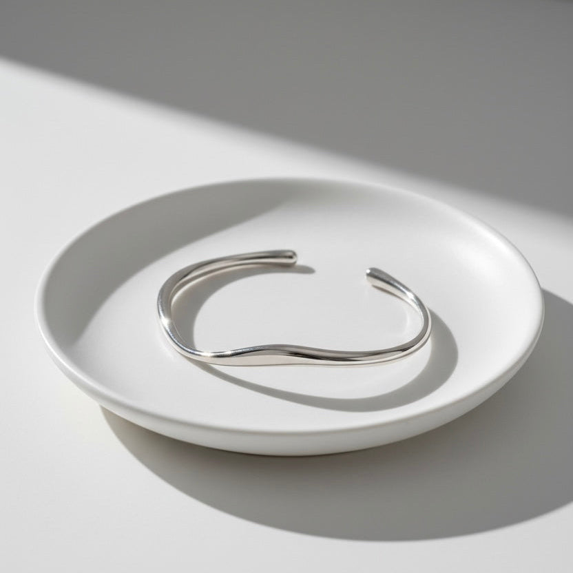 Aegean Wave Cuff - Silver