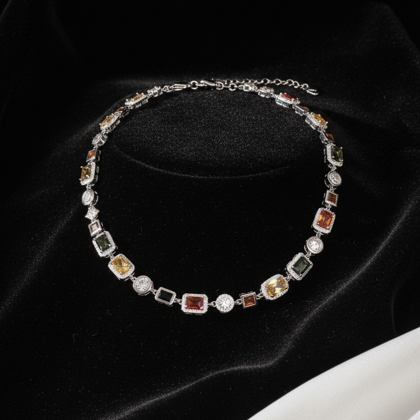 New York Silver Lights Necklace