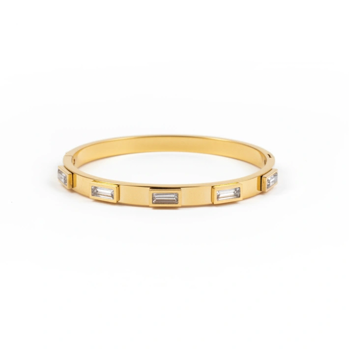 Helios White Baguette Bracelet