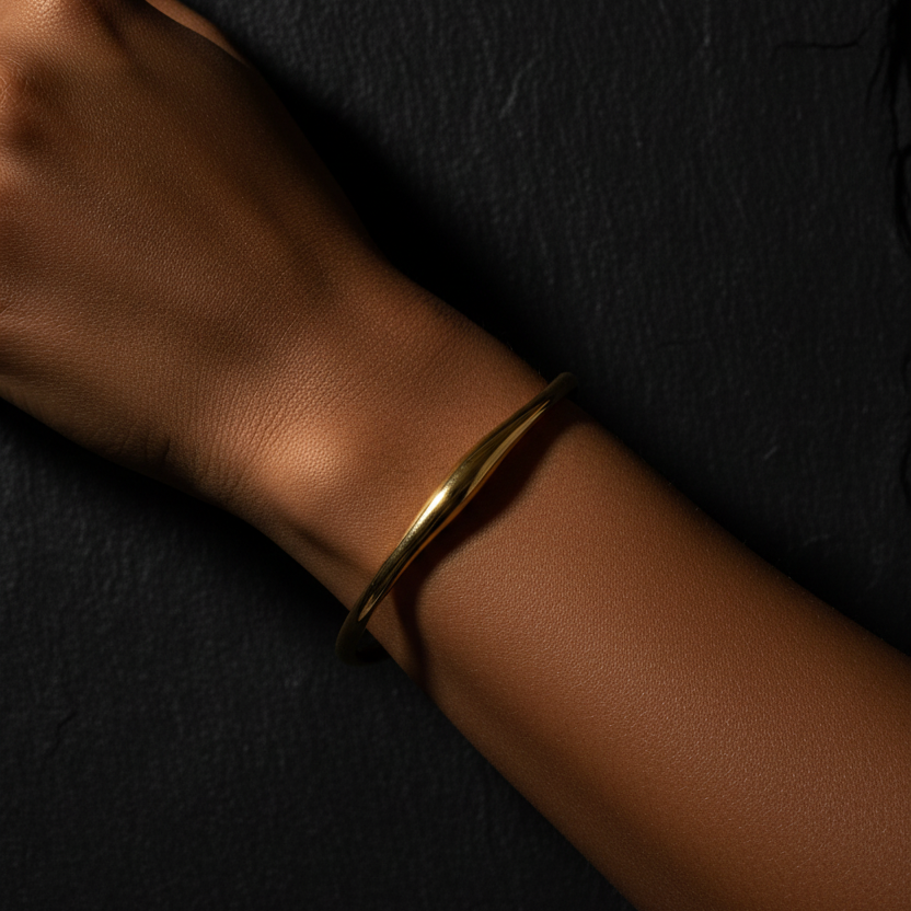 Aegean Wave Cuff - Gold