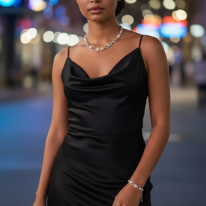 New York Silver Lights Necklace