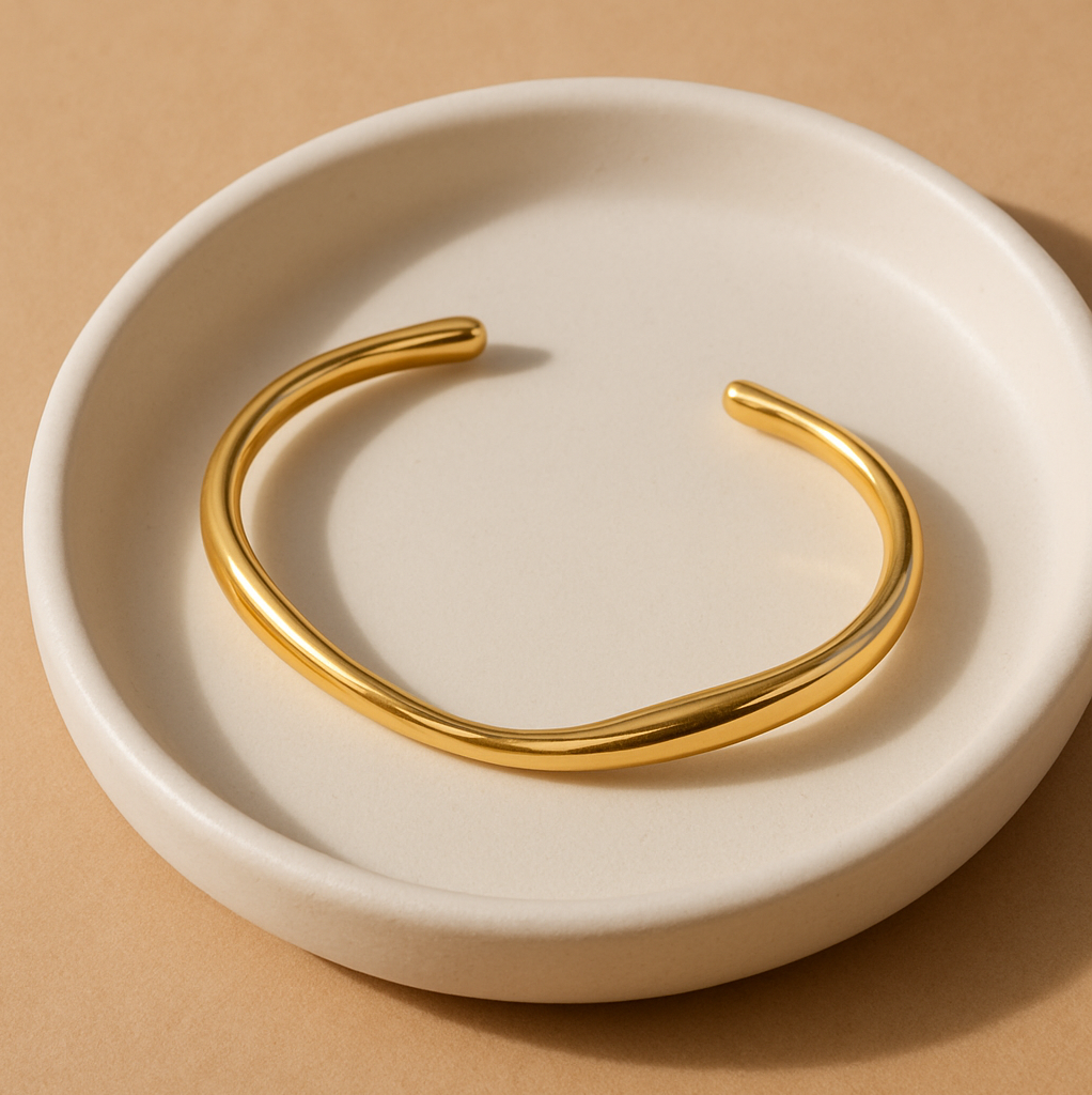 Aegean Wave Cuff - Gold
