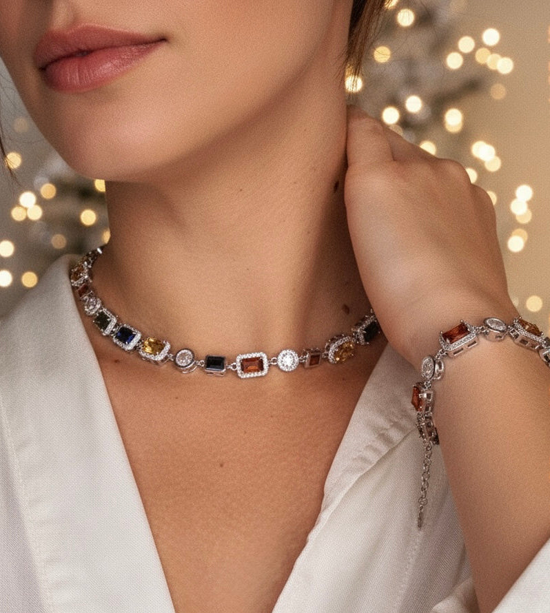 New York Silver Lights Necklace