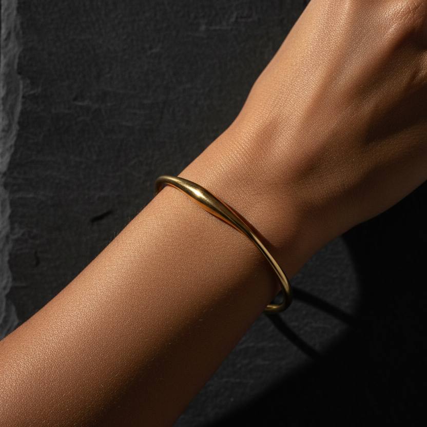 Aegean Wave Cuff - Gold