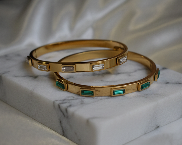 Helios Emerald Baguette Bracelet