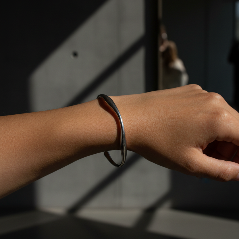 Aegean Wave Cuff - Silver