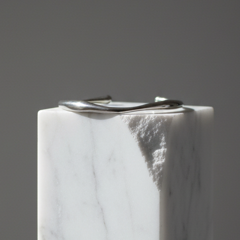 Aegean Wave Cuff - Silver