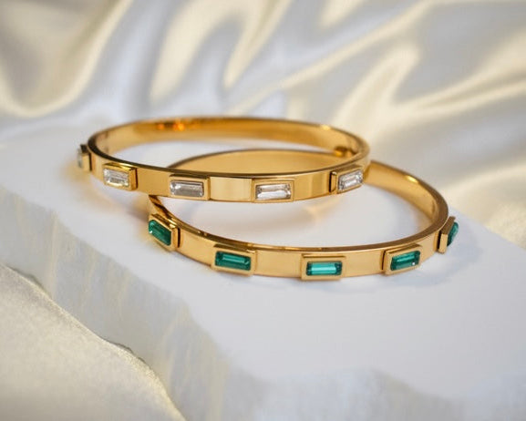 Helios White Baguette Bracelet