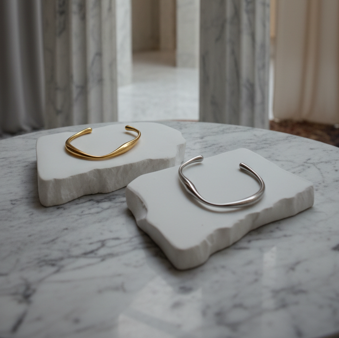 Aegean Wave Cuff - Gold