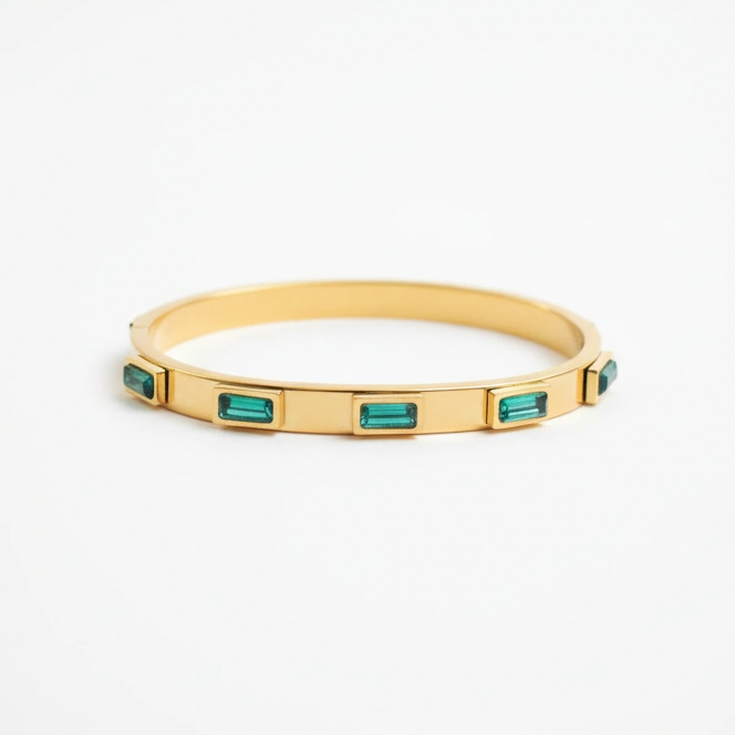 Helios Emerald Baguette Bracelet