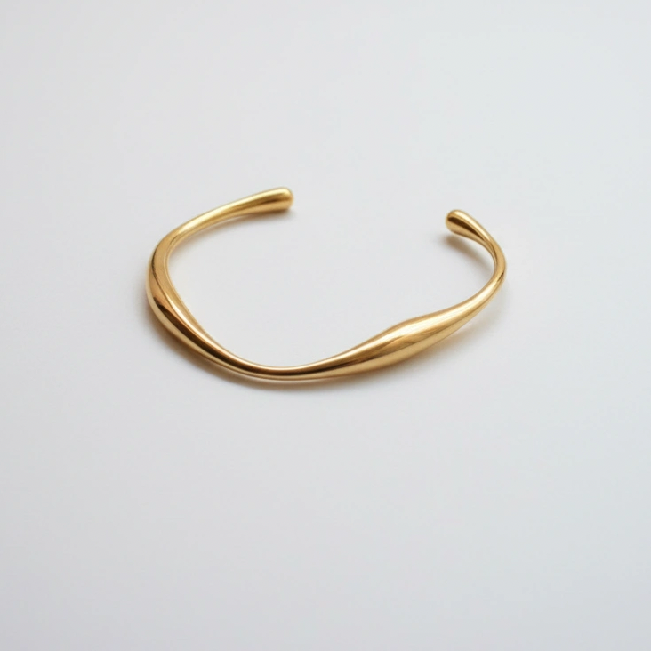 Aegean Wave Cuff - Gold